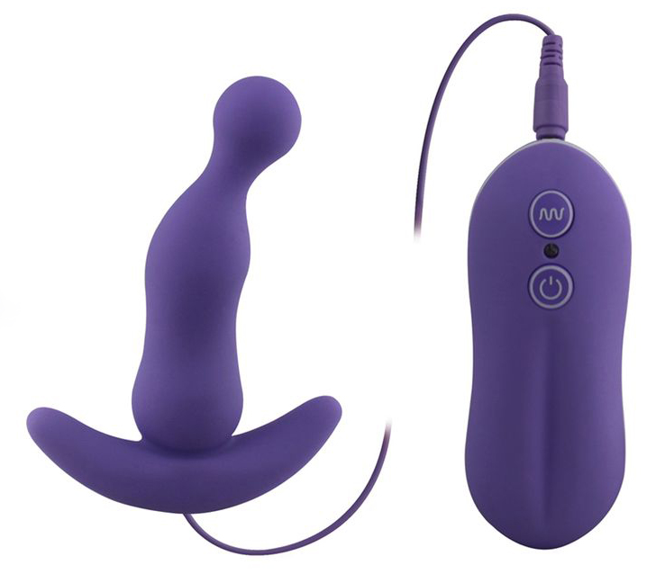 Aphrodisia Curved Vibrating Anal Plug Purple