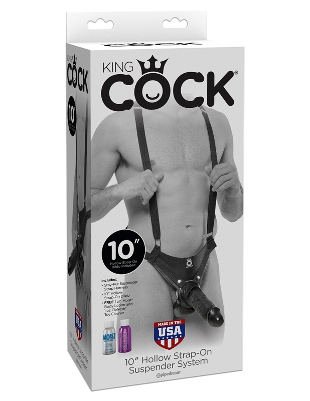 King Cock 10 Inch Hollow Strap-On Suspender