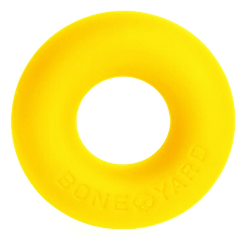 Boneyard Ultimate Silicone Cock Ring Yellow Stretchy Cock Ring