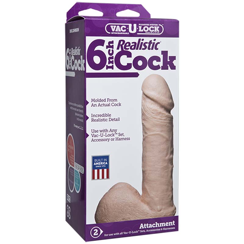 Vac-U-Lock 6" Realistic Cock