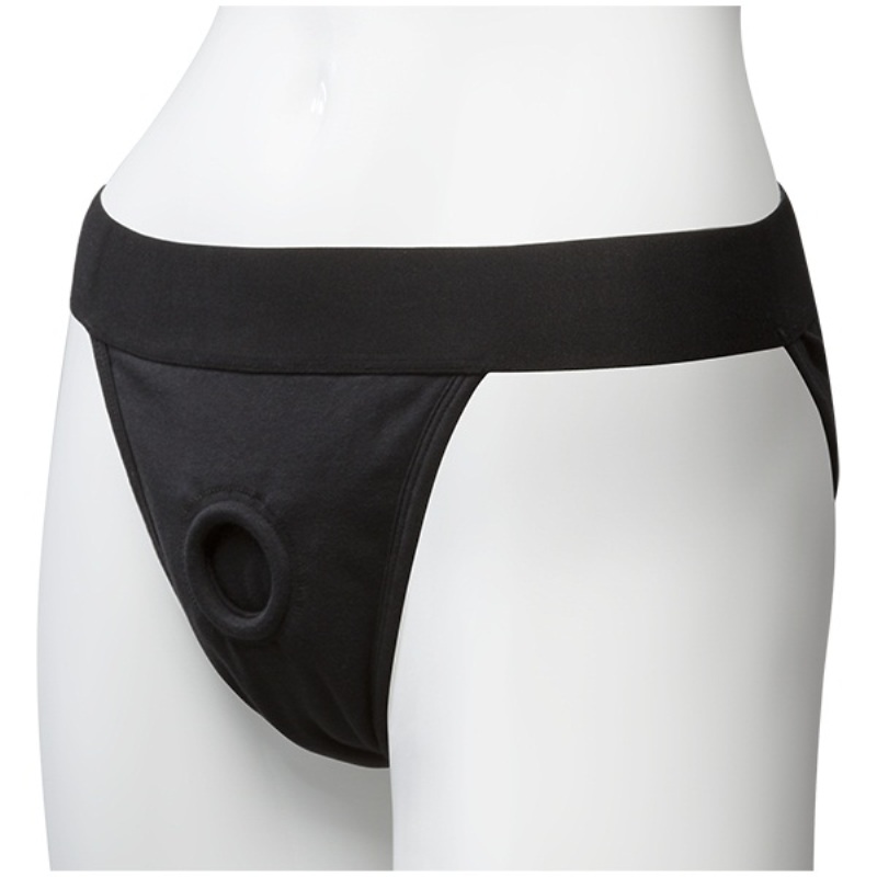 Vac-U-Lock Panty Harness Plug Full Back L/XL Black